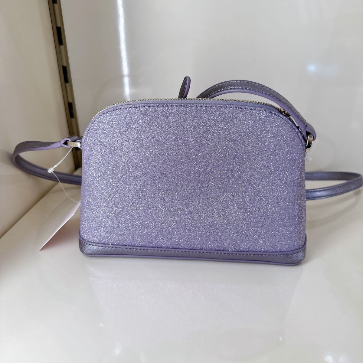 Kate Spade K8713 Tinsel Small Dome Crossbody In Lilac Frost Kate Spade K8713 Tinsel Small Dome Crossbody In Lilac Frost